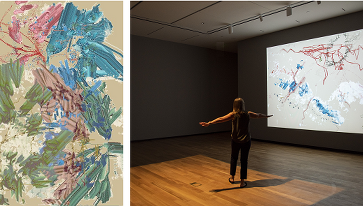 A selection of artworks from the exhibition &quot;Set in Motion.&quot;