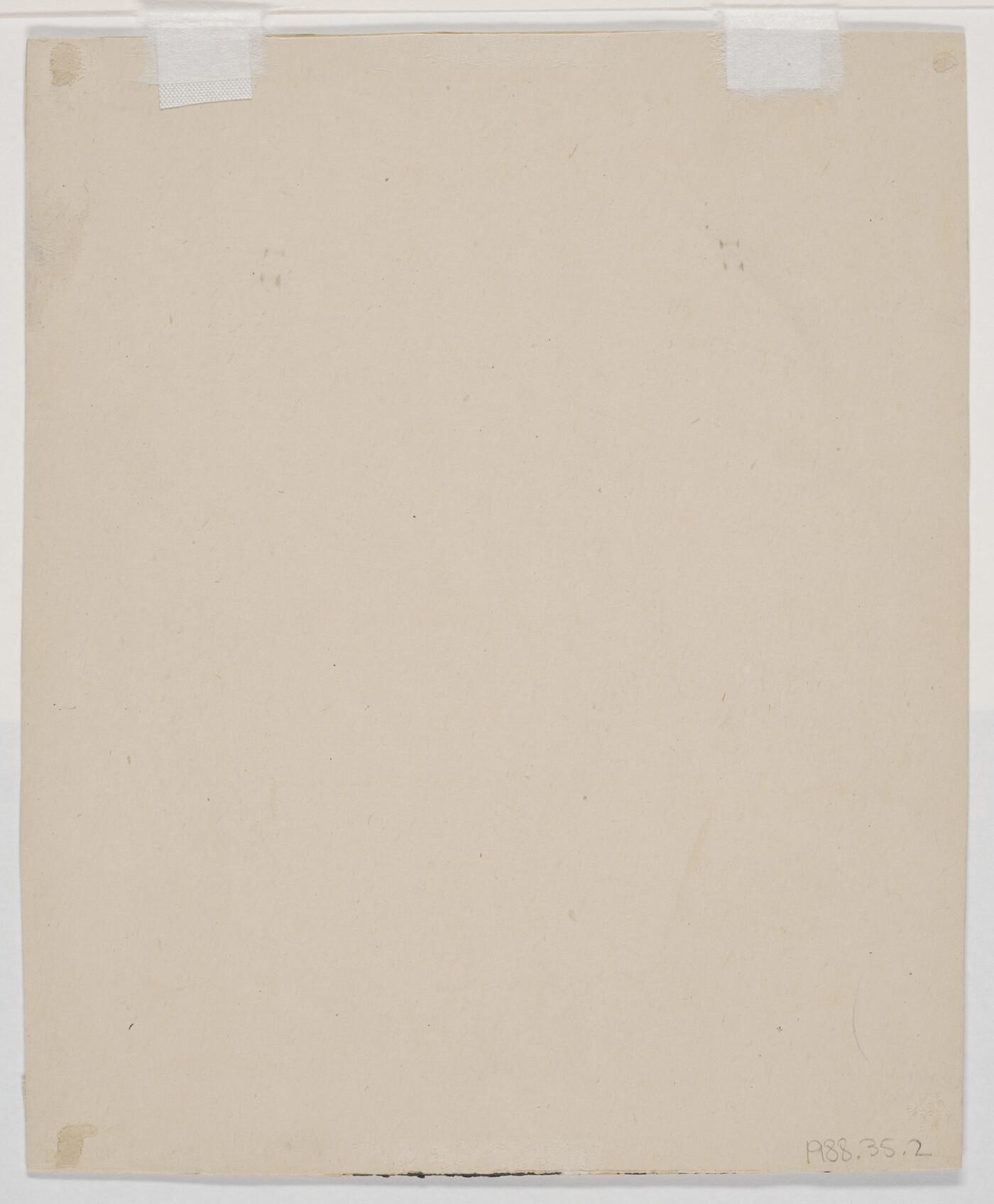 A color print of a poem printed in blocky, brown text with a small illustration of a rainy landscape in the upper left corner.