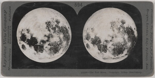 Two almost identical side-by-side black-and-white photographs of a full moon.