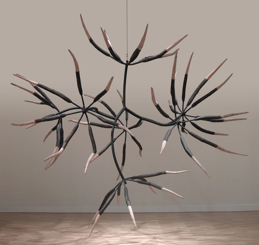 James Surls (b. 1943), Seven and Seven Flower, 1998, pine, limbs, and steel
