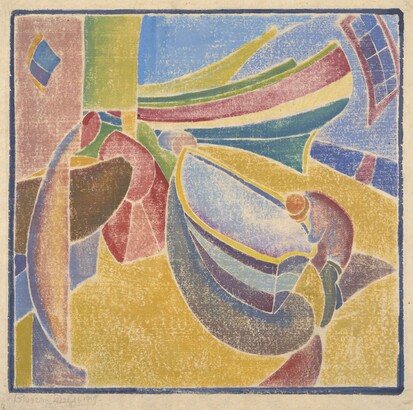 Blanche Lazzell, Four Boats, 1919