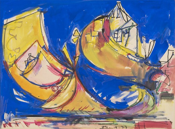 Hans Hofmann (1880–1966), Untitled, 1943, Tempera, transparent watercolor, crayon, and ink on paper