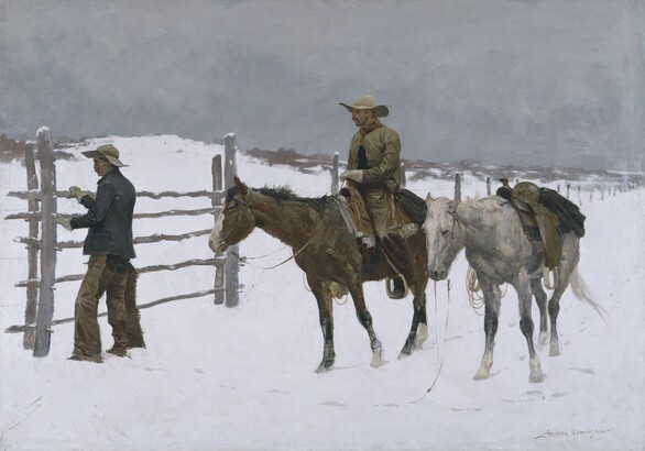 Frederic Remington (1861–1909), The Fall of the Cowboy, 1895, oil on canvas