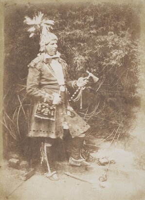 David Octavius Hill (1802–1870), Robert Adamson (1821–1848), Rev. Peter Jones (Kahkewaquonaby), ca. 1845, Salted paper print from paper negative