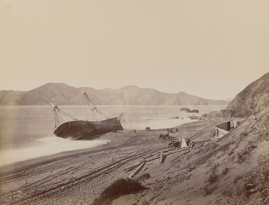 Carleton E. Watkins (1829–1916), The Wreck of the Viscata, 1868, Albumen silver print