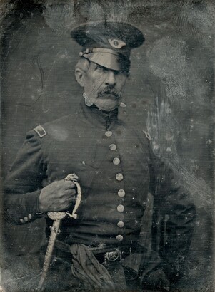 Unknown, Col. Hamtramck, Virginia Volunteers, ca. 1847, Daguerreotype with applied color