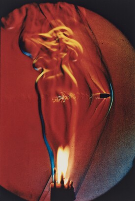 Harold Eugene Edgerton (1903–1990)J. Kim Vandiver (b. 1945), Bullet thru Flame, 1973, Dye coupler print
