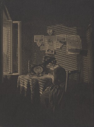 Alfred Stieglitz (1864–1946), Sun Rays -- Paula (Berlin 1889), ca. 1916, Platinum print
