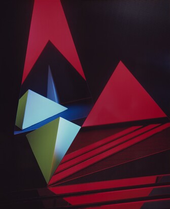 Barbara Kasten (b. 1936), Construct XXI, 1983, Dye diffusion transfer print
