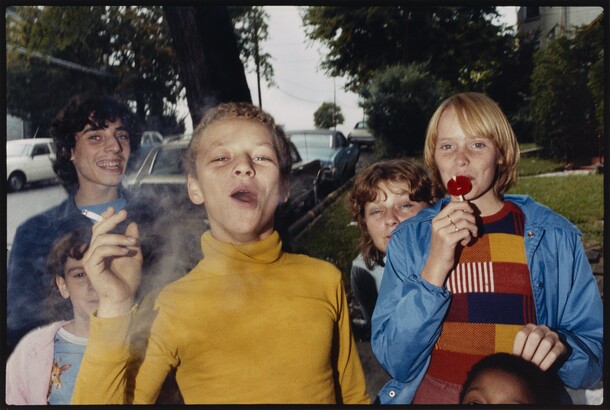 Mark Cohen (b. 1943), Boy in Yellow Shirt Smoking, Scranton, PA, 1977, 2005, Dye coupler print