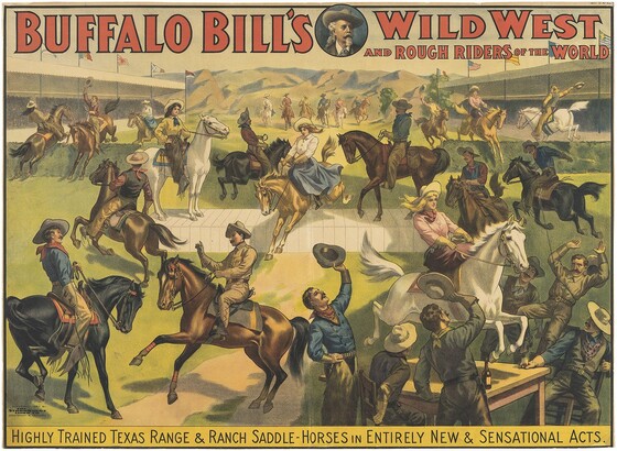 Unknown Buffalo Bill's Wild West and Rough Riders of the World, 1907 Chromolithograph