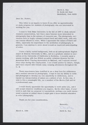 David A Kay Smithfield Utah To Eliot Porter March 6 1968 Amon Carter Museum Of American Art Open modal window (dialog box) for your angular2 applications using bootstrap3. david a kay smithfield utah to eliot porter march 6 1968 amon carter museum of american art