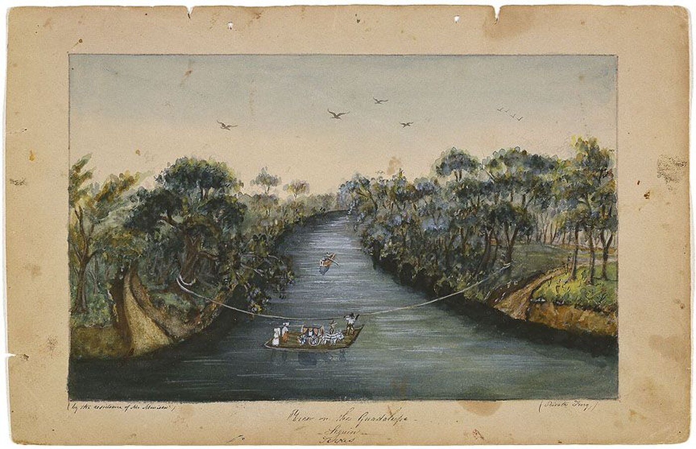 Sarah Ann Lillie Hardinge (1824–1913) View on the Guadalupe, Seguin, Texas 1853