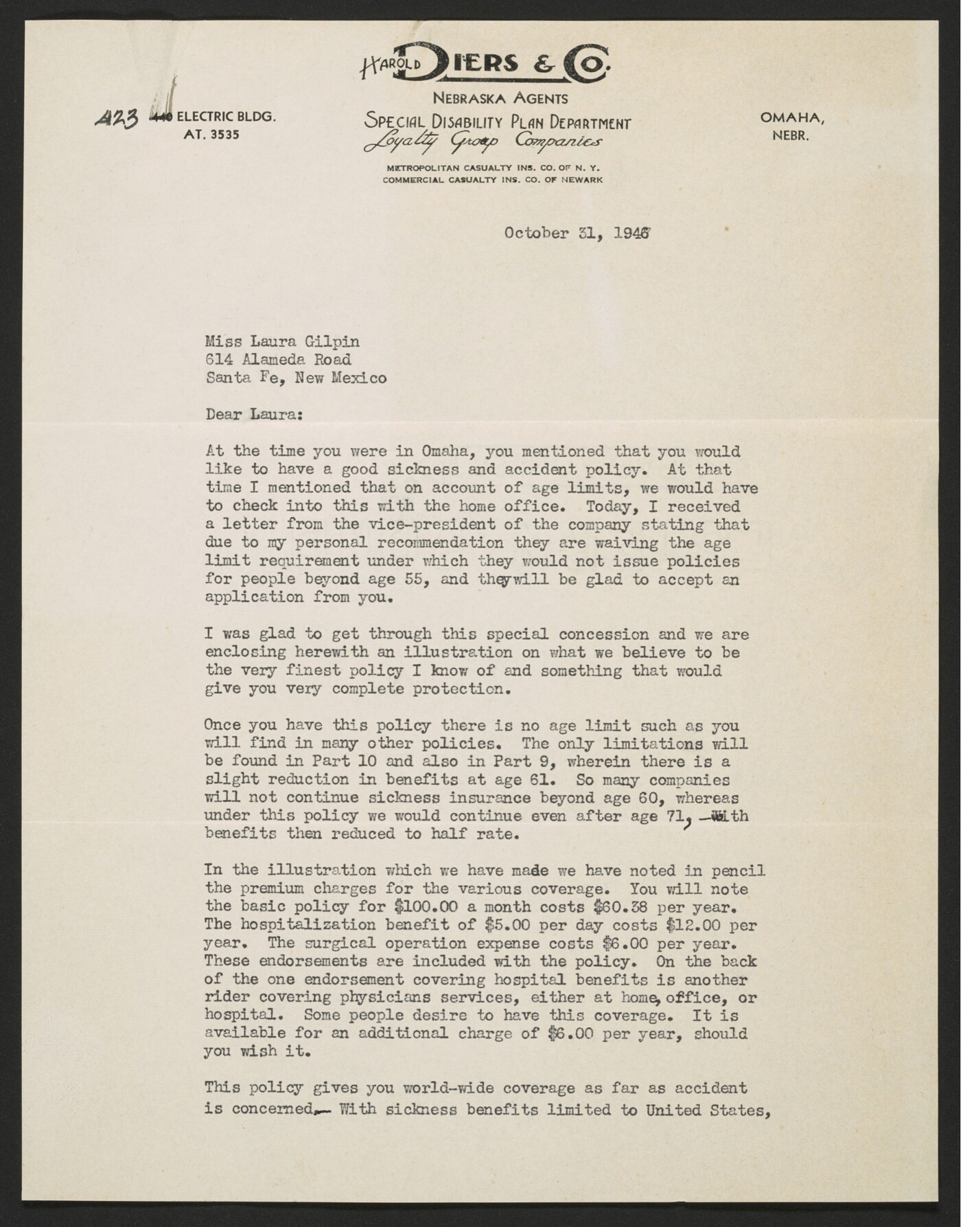 Harold Diers, Harold Diers &amp; Company, Metropolitan