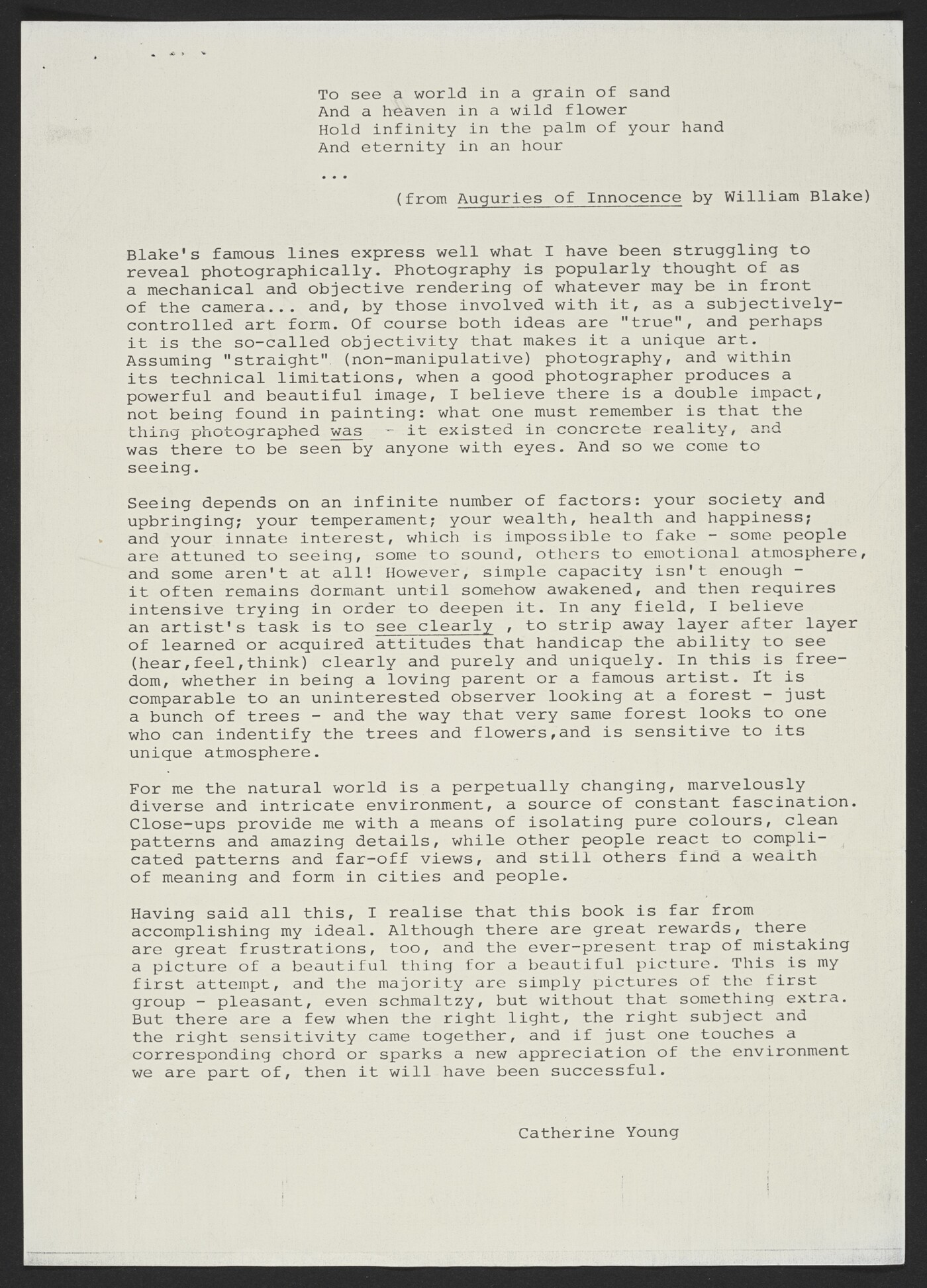 Letter From Catherine Young N D Amon Carter Museum Of American Art