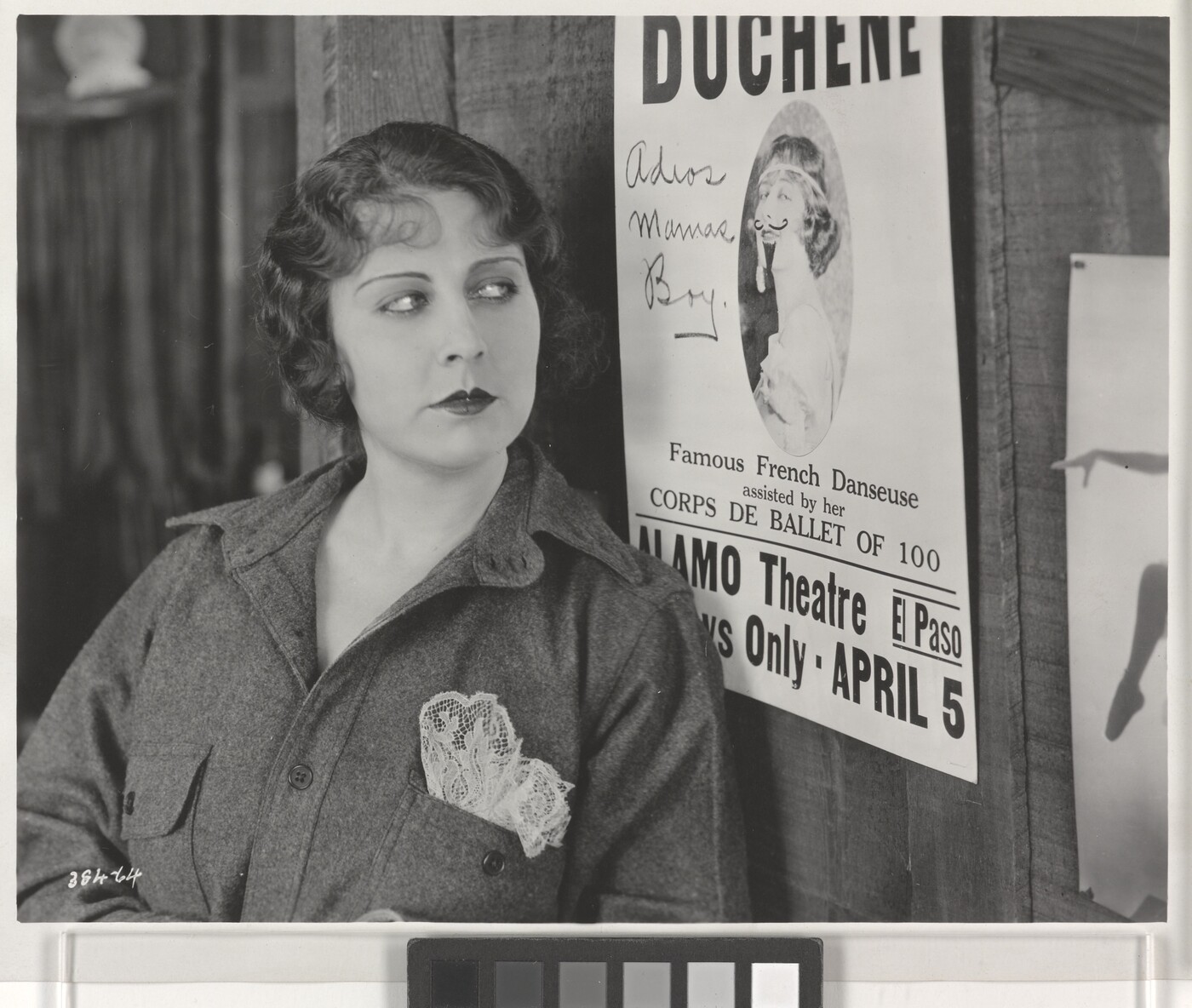 [Dorothy Dalton standing by ballet poster, "Fool's Paradise"] Amon
