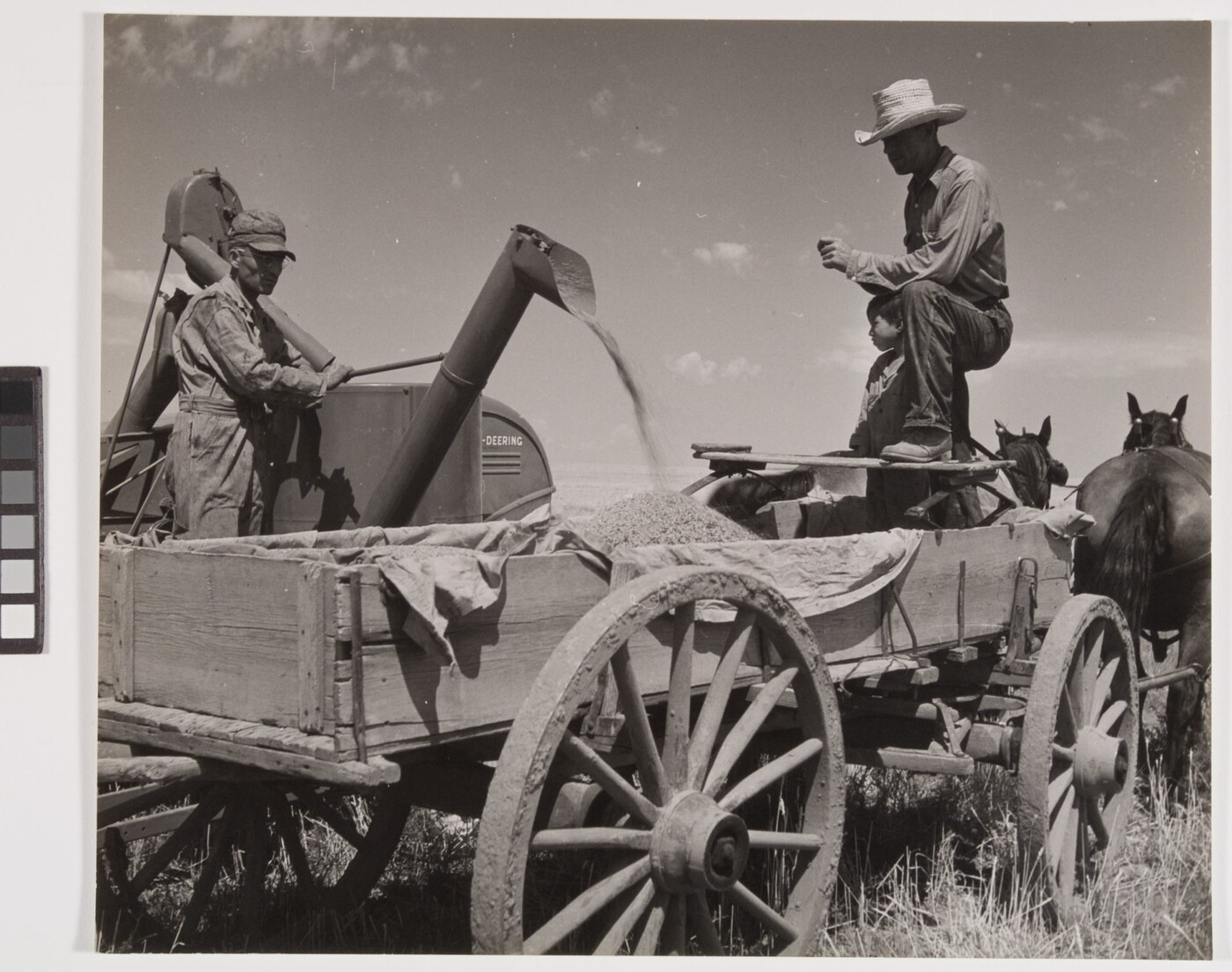 Grain Harvest Black Pipe Day School on Rosebud Reservation ...