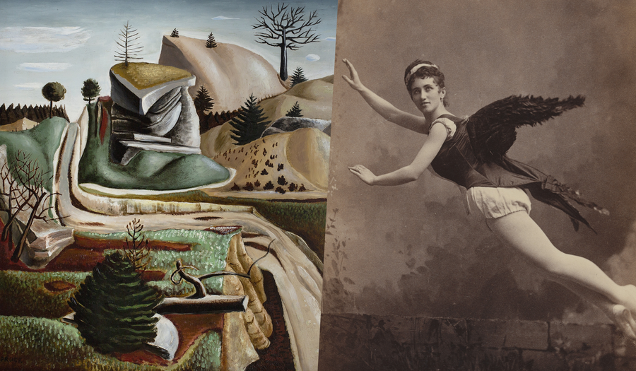 landscape and cupid